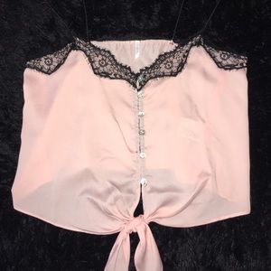 Light Pink Urban Outfitters Lace Tank Top/Lingerie